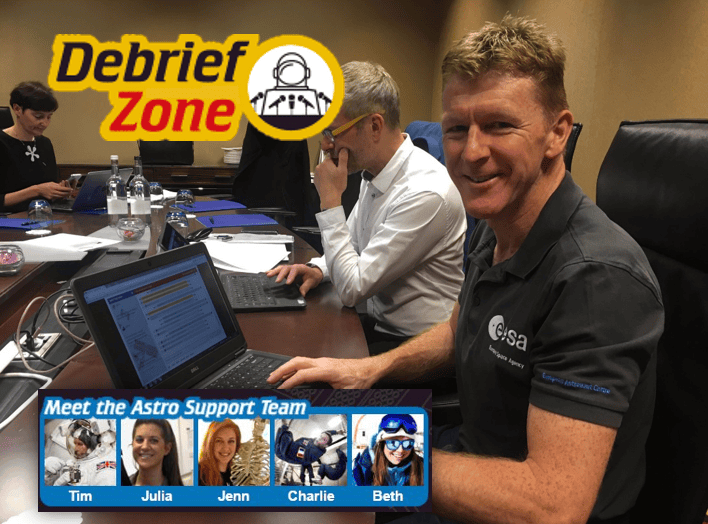 Tim and debrief Zone logo